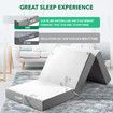 Foldable Foam Mattress Cot Trifold Sofa Bed Extra Thick Sleeping Floor Mat Portable Camping Travel Cushion Bamboo Cover
