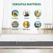 Foldable Foam Mattress Cot Trifold Sofa Bed Extra Thick Sleeping Floor Mat Portable Camping Travel Cushion Bamboo Cover