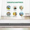 Folding Mattress Single Trifold Memory Foam Sofa Bed Portable Sleeping Floor Mat Camping Travel Cushion Extra Thick Bamboo Cover