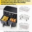 Air Fryer Rack for Ninja Dual Air Fryer, 3pcs Layered Dehydrator Racks Stainless Steel Grilling Rack