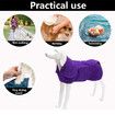 Microfibre Dog Bathrobe, Quick-Drying Bath Towel with Velcro Fastener, Very Absorbent Bathrobe for Dogs and Cats, pet Towel, Purple ,L