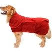 Dog Drying Coat -Dry Fast Dog Bag - Dog Bathrobe Towel - Microfibre Fast Drying Super Absorbent Pet Dog Cat Bath Robe Towel,Luxuriously Soft-Red-L