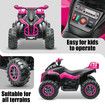 Kids Off Road Electric ATV Ride On Quad Bike 12V Toy 4 Wheeler Rechargeable Battery MP3 USB LED Children