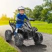 Electric Off Road Ride On Quad Bike 12V Kids Toy 4 Wheeler Children Rechargeable Battery MP3 USB LED Black