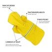 Waterproof Pet Dog Coat Jacket Vest Raincoat Clothes Dog Rain Coat Reflective Color Yellow Size M