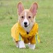 Waterproof Pet Dog Coat Jacket Vest Raincoat Clothes Dog Rain Coat Reflective Color Yellow Size M