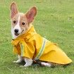 Waterproof Pet Dog Coat Jacket Vest Raincoat Clothes Dog Rain Coat Reflective Color Yellow Size M