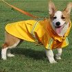 Waterproof Pet Dog Coat Jacket Vest Raincoat Clothes Dog Rain Coat Reflective Color Yellow Size M
