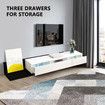 TV Stand Unit Cabinet Extendable Console Entertainment Centre Table Side Storage Living Room Furniture