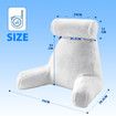 Sit Up Bed Pillow Set Reading Backrest Lounge Neck Support Husband Cushion Armrest Shredded Memory Foam Plush Fabric