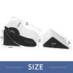 Triangle Wedge Pillow Bed Reading Cushion Set Acid Reflux Memory Foam Neck Pain Back Support Sleeping Velvet Fabric Leg Elevation