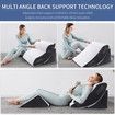 Triangle Wedge Pillow Bed Reading Cushion Set Acid Reflux Memory Foam Neck Pain Back Support Sleeping Velvet Fabric Leg Elevation
