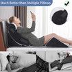 Triangle Wedge Pillow Bed Reading Cushion Set Acid Reflux Memory Foam Neck Pain Back Support Sleeping Velvet Fabric Leg Elevation