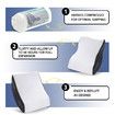 Triangle Wedge Pillow Bed Reading Cushion Set Acid Reflux Memory Foam Neck Pain Back Support Sleeping Velvet Fabric Leg Elevation