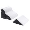 Triangle Wedge Pillow Bed Reading Cushion Set Acid Reflux Memory Foam Neck Pain Back Support Sleeping Velvet Fabric Leg Elevation