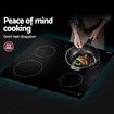 60cm Induction Cooktop Electric Cooker Stove Hob Burner Ceramic Glass Cook Top Hot Plate 4 Zones Touch Control Built In Maxkon