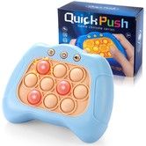 Electronic Handheld Puzzle Pop Light Up Game for Kids，Sensory Fidget Quick Push Games Toy for Boys and Girls6-12 Birthday Gift Light Blue