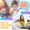Electronic Handheld Puzzle Pop Light Up Game for Kids,Sensory Fidget Quick Push Games Toy for Boys and Girls6-12 Birthday Gift Light Blue
