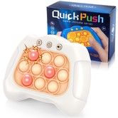 Electronic Handheld Puzzle Pop Light Up Game for Kids，Sensory Fidget Quick Push Games Toy for Boys and Girls6-12 Birthday Gift White
