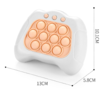 Electronic Handheld Puzzle Pop Light Up Game for Kids,Sensory Fidget Quick Push Games Toy for Boys and Girls6-12 Birthday Gift White