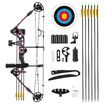 Compound Bow Arrows Set Archery Equipment Hunting Target Shooting Sports Practice Kit 20-55lbs RH Adjustable 310fps Speed Adult Beginner Master