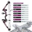Compound Bow Arrows Set Archery Equipment Hunting Target Shooting Sports Practice Kit 20-55lbs RH Adjustable 310fps Speed Adult Beginner Master