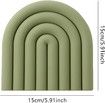 2 Pack Aesthetic Silicone Trivets for Hot Pot Holders Modern Heat Resistant Mats for Countertop Hot Pads Spoon Rest(Muted Green)