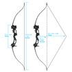 Recurve Bow Arrow Set 20lbs Archery Takedown Hunting Sports Equipment 48Inch Target Shooting RH Right Handed Youth Outdoor Black