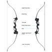 Recurve Bow Arrow Set 20lbs Archery Takedown Hunting Sports Equipment 48Inch Target Shooting RH Right Handed Youth Outdoor Black
