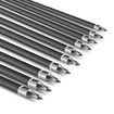 10x Fiberglass Arrows 76.2cm Shaft Archery Practice Target Shooting 18-55lbs Compound Recurve Bow Youth Beginners Dia. 8mm