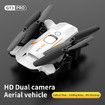 LSRC GT3 Mini Drone 4K Professional HD Dual Camera Optical Flow Position Aerial Photography RC Foldable Quadcopter WIFI FPV Toys Dual Battery White