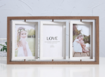 Picture Frame Rustic Rotating Floating Photo Frames Double-Sided Display Rustic Picture Frame For Desktop or Desktop Display