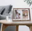Trapezoidal Picture Frame Rustic Rotating Floating Photo Frames Double-Sided Display Rustic Picture Frame For Desktop or Desktop Display