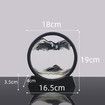 Moving Sand Art, 3D Dynamic Sand Art Liquid Motion, Round Glass 3D Deep Sea Sandscape Relaxing Home and Office Decorations (Black,18cm)