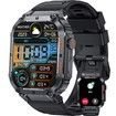 Smart Watch,100M Waterproof Rugged Smartwatch with Bluetooth Call 2 inch Utral Large HD Display 70 Days Extra Long Battery Life,100+ Sports Modes (Black)
