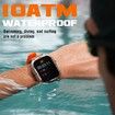 Smart Watch,100M Waterproof Rugged Smartwatch with Bluetooth Call 2 inch Utral Large HD Display 70 Days Extra Long Battery Life,100+ Sports Modes (Black)