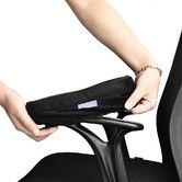Ergonomic Memory Foam Office Chair Armrest Pads Comfy Gaming Chair Arm Rest Covers Elbows Forearms Pressure Relief Stretch Fit Black