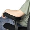 Ergonomic Memory Foam Office Chair Armrest Pads,Comfy Gaming Chair Arm Rest Covers for Elbows and Forearms Pressure Relief,Stretch Fit,Black (Set of 2)