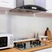 Square pattern Kitchen Backsplash Stickers Wallpaper Stickers Self Adhesive Aluminum Foil Stickers Oil Proof Waterproof Stove Sticker (40*300cm)