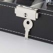 6 Slots Watch Box Organizer for Men,Black Watch Stand Display Storage Case Holiday Gift