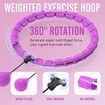Weighted Hula Circle Hoops,Infinity Hoop Fit Plus Size 47 Inch,24 Detachable Links,Exercise Hoola Hoop Suitable (Purple)