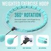Weighted Hula Circle Hoops for Adults Weight Loss,Infinity Hoop Fit Plus Size 47 Inch,24 Detachable Links,Exercise Hoola Hoop Suitable for Women and Beginners (Cyan)