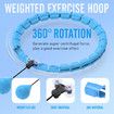 Weighted Hula Circle Hoops,Infinity Hoop Fit Plus Size 47 Inch,24 Detachable Links,Exercise Hoola Hoop (Blue)