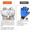 Pet Grooming Gloves, Dog Bathing Shampoo Gloves Pet Hair Remover Brush for Cat & Dogs-Grey