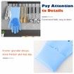 Pet Grooming Gloves, Dog Bathing Shampoo Gloves Pet Hair Remover Brush for Cat & Dogs-Light Blue