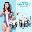 Mesh Shower Caddy Portable for College Dorm Room Essentials,Portable Shower Caddy Dorm with 8-Pocket Large Capacity,Shower Bag for Beach,Swimming,Gym (Grey)