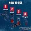 Can Crusher Metal 16oz Heavy Duty Recycling Smasher Wall Mounted Aluminium Seltzer Soda Beer Bottles Red Kitchen Gadgets Home