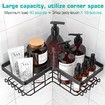 Corner Shower Caddy,Adhesive Shower Caddy with Soap Holder and 12 Hooks,Rustproof Stainless Steel Bathroom Shower Organizer,No Drilling Wall Mounted Shower Rack (3Pack)