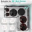 Corner Shower Caddy,Adhesive Shower Caddy with Soap Holder and 12 Hooks,Rustproof Stainless Steel Bathroom Shower Organizer,No Drilling Wall Mounted Shower Rack (3Pack)