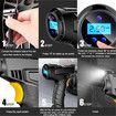 120W Car Air Pump, Wireless Inflatable Pump Portable Rechargeable Air Compressor Digital Car Automatic Tire Inflator Equipment
